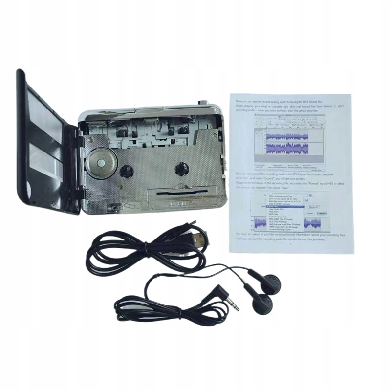 Walkman, Odtwarzacz Kasetowy, Kaset, Przenośny Retro Konwerter Słuchawki