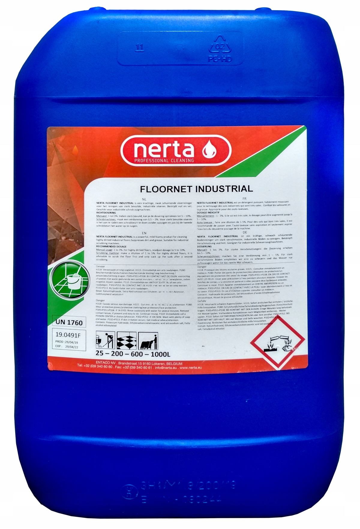 

Nerta Floornet Industrial 25L czyszczenie posadzek