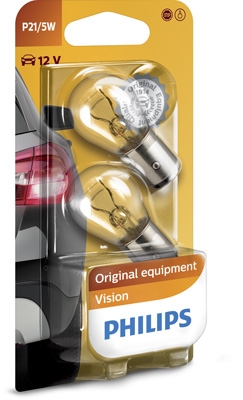 2x Żarówki PHILIPS P21/5W BAY15D 12V VISION +30%