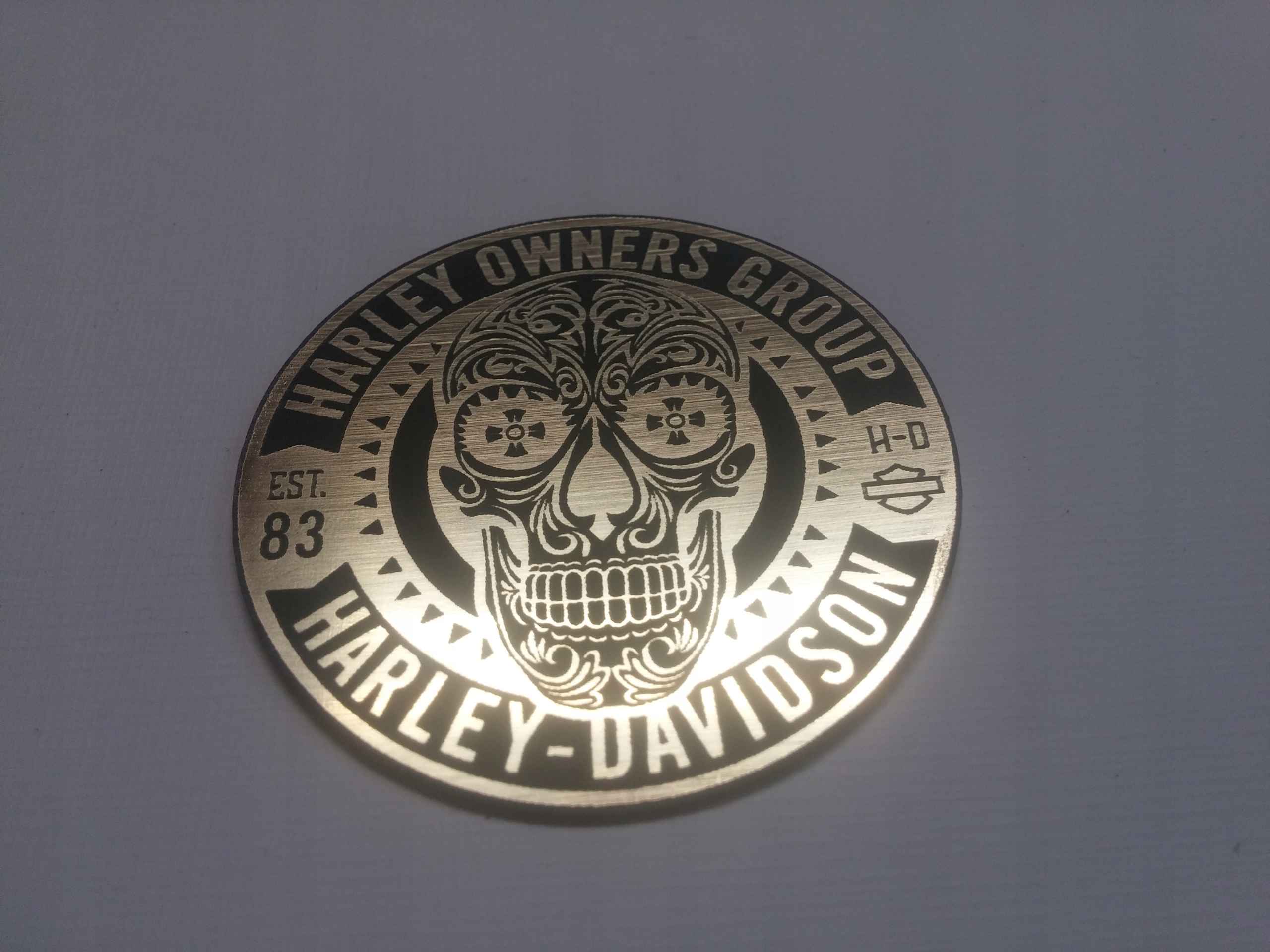 

Harley-davidson naklejka emblemat 50 mm *złota
