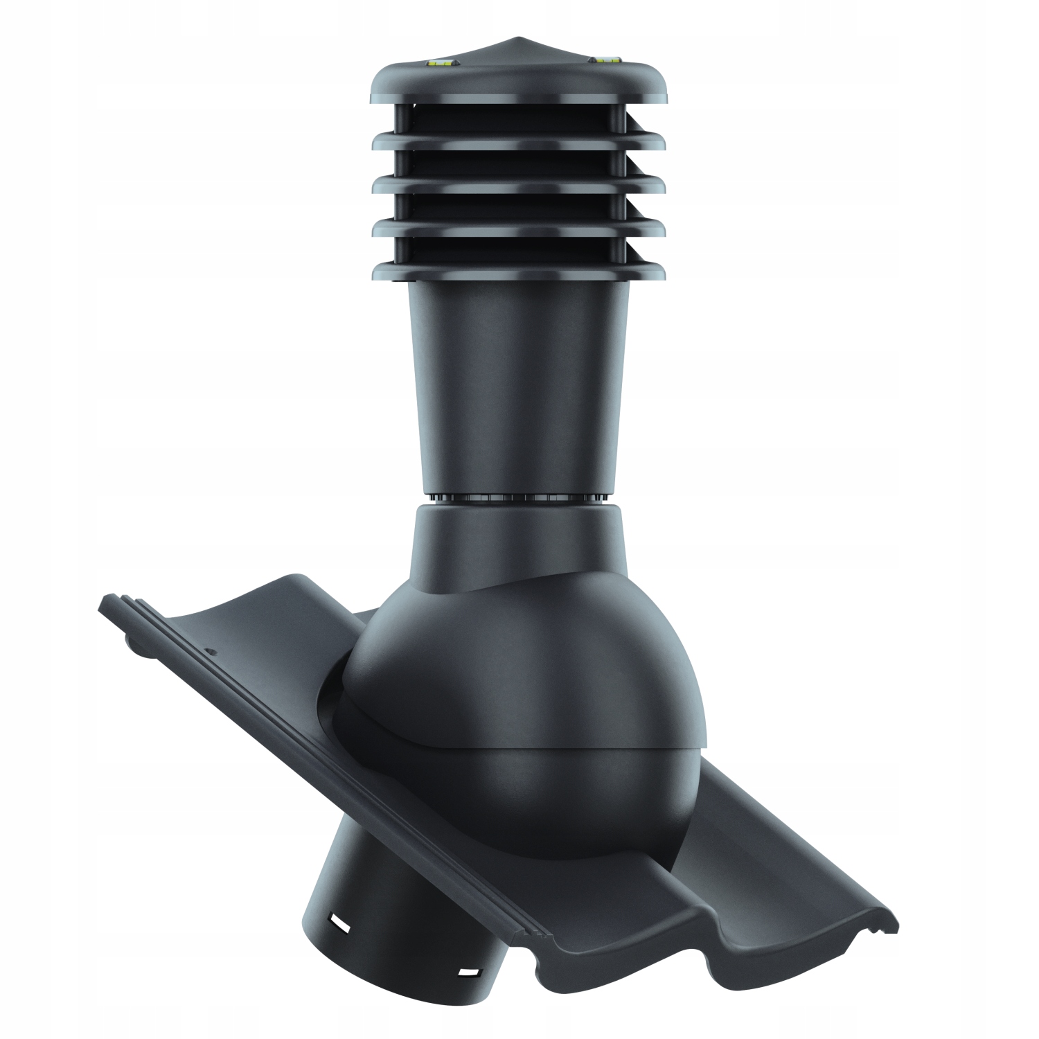 Větrací komín Smart fi125 střešní Creaton Goteborg Duratop Grafit