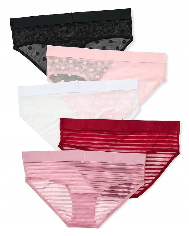 Sada 5 průhledných boků Victoria's Secret mix M