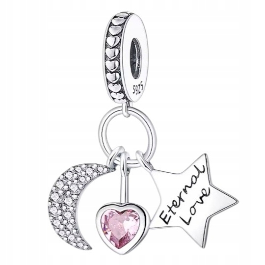 Charms stříbrný přívěsek Ag 925 měsíc srdce hvězda IM0820525CH