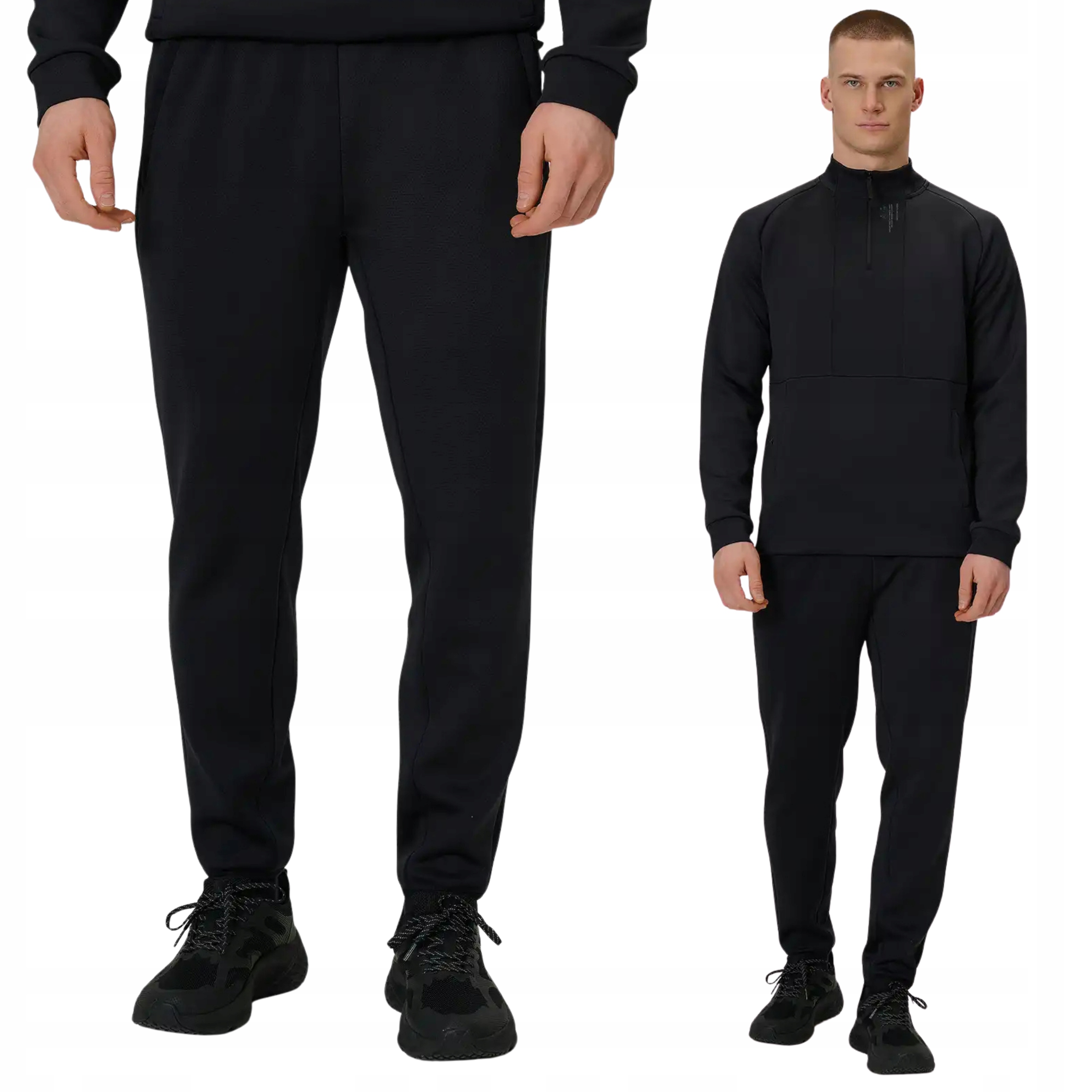 Spodnie Dresowe 4F Męskie Sportowe Joggery Dresy Czarne M1033 Roz. L