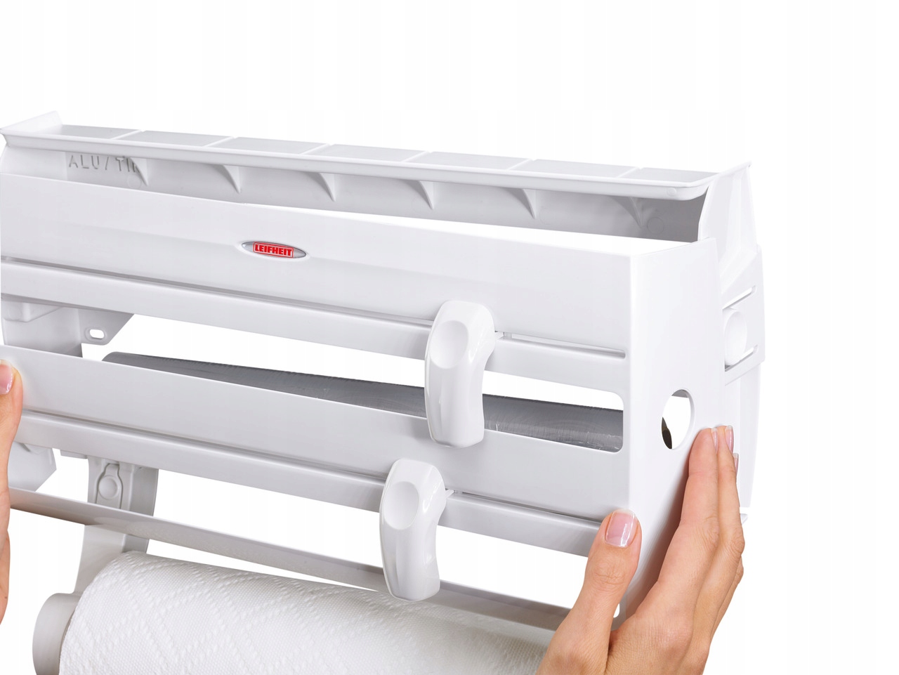 Organizer kuchenny 3w1 RĘCZNIK PAPIEROWY I FOLIA Kolor biały