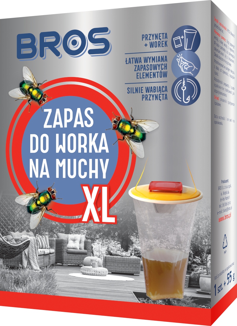 

Bros Zapas do worka XL ze środkiem wabik na muchy