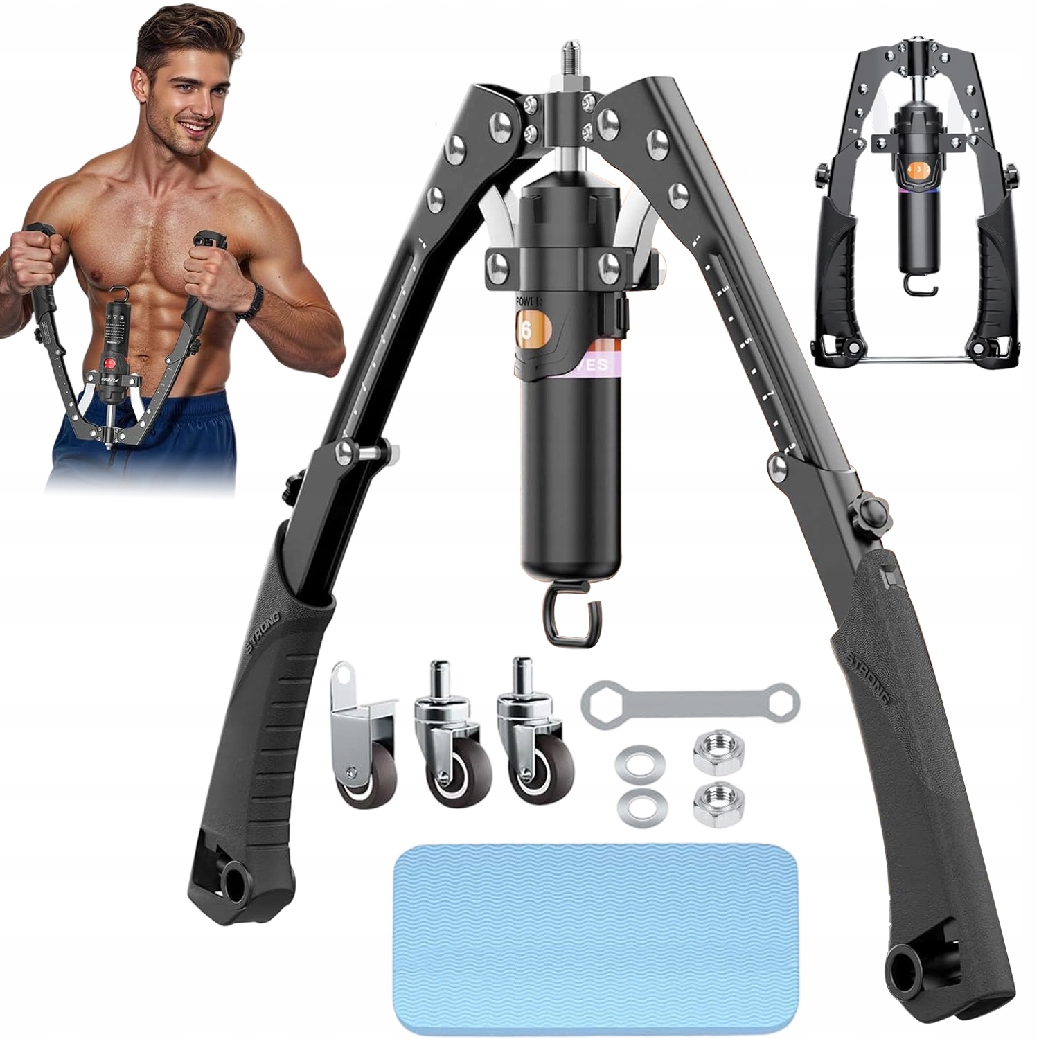 Silná Odporová Pružina Pro Cvičení Pružinový Expandér Twister 10-200 Kg