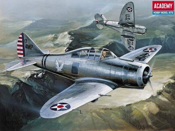 Seversky P-35A Fighter Academy 2180 v měřítku 1/48