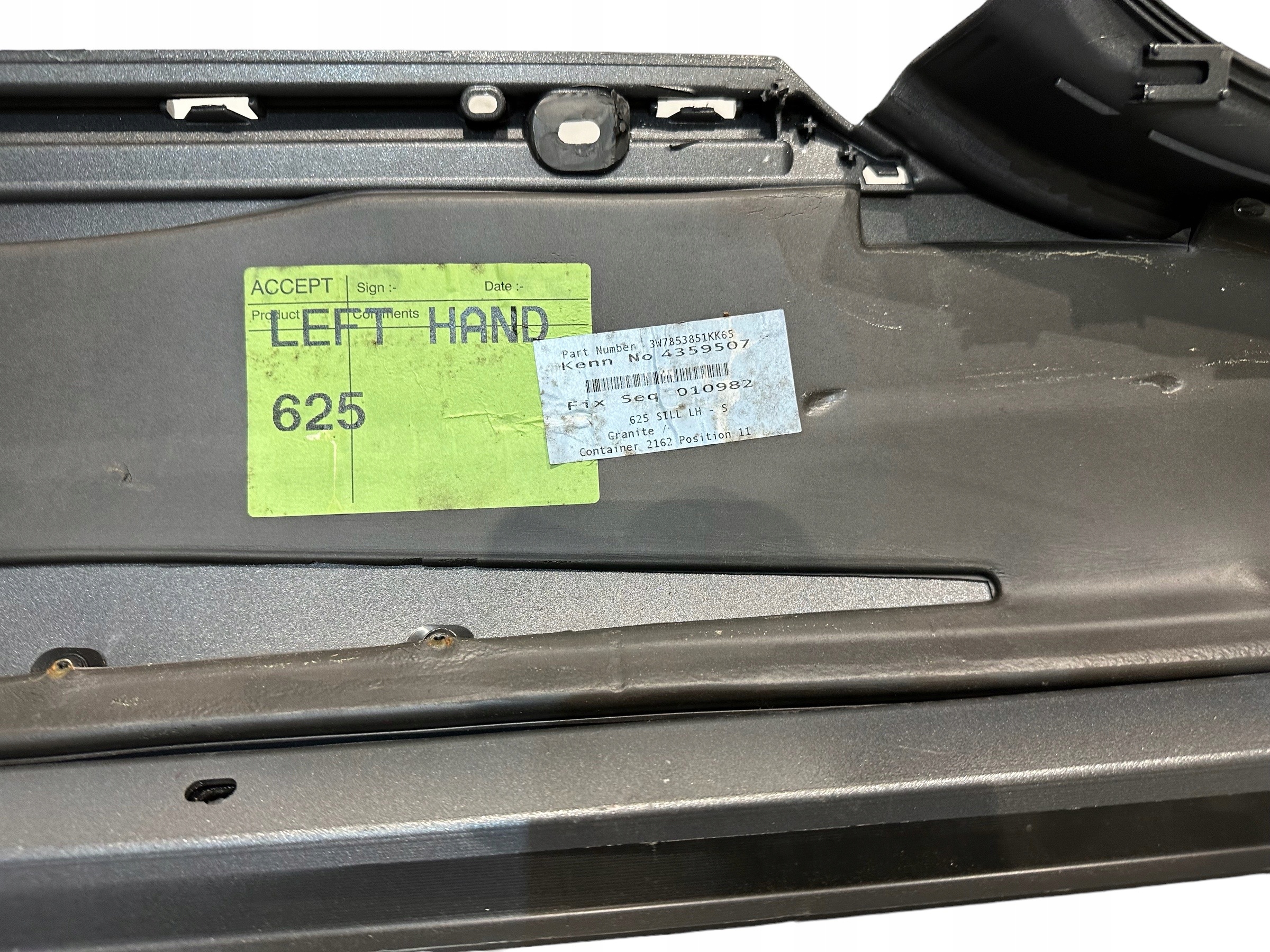 BENTLEY CONTINENTAL GT GTC threshold cap moulding threshold LH 3W8853851N