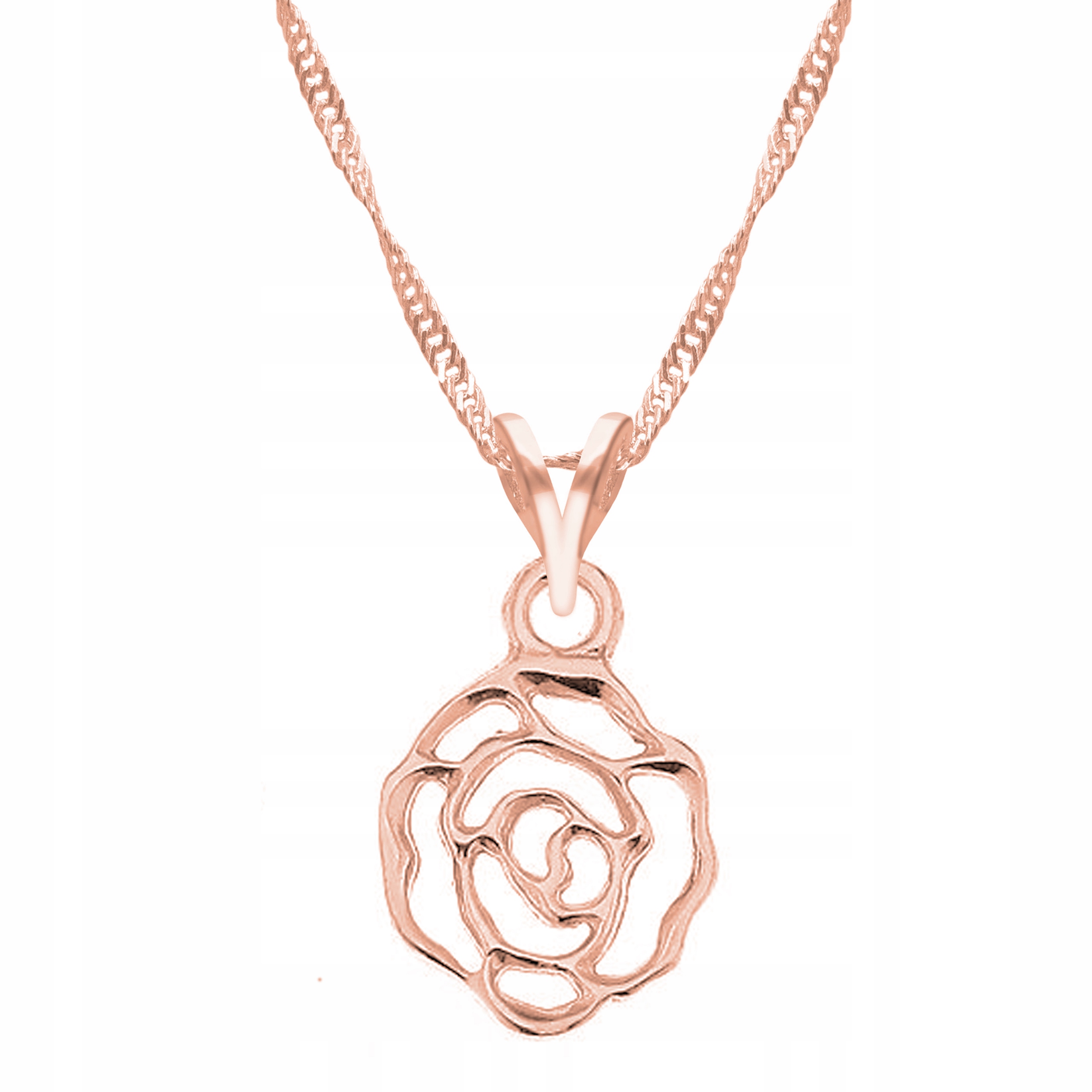 Řetízek zlatý náhrdelník 925 Růže Květ Květina