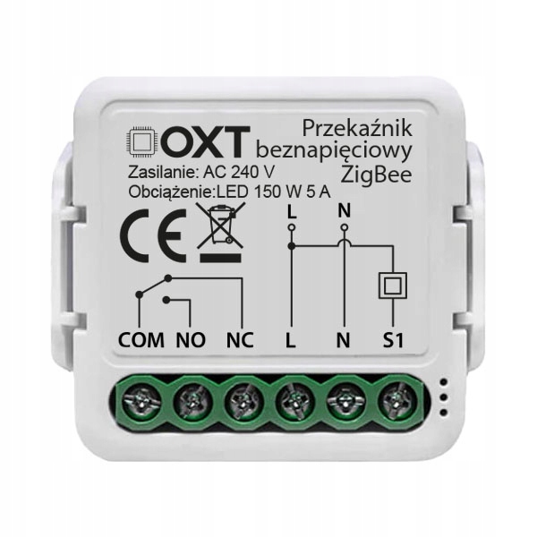 Moduł OXT Inteligentny mini przekaźnik beznapięciowy ZigBee TUYA Smart