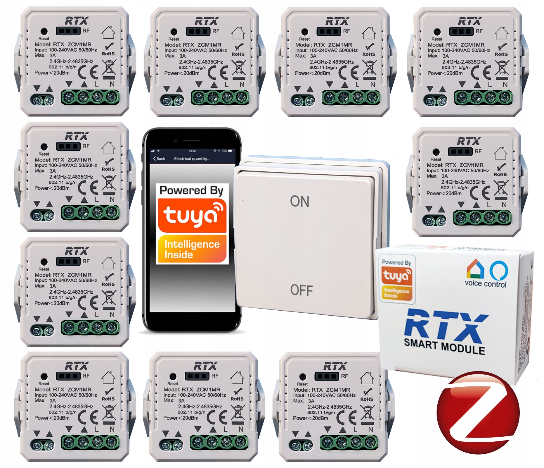 10 x Roletový ovládač Tuya Zigbee Pilot RFR1M Zadarmo