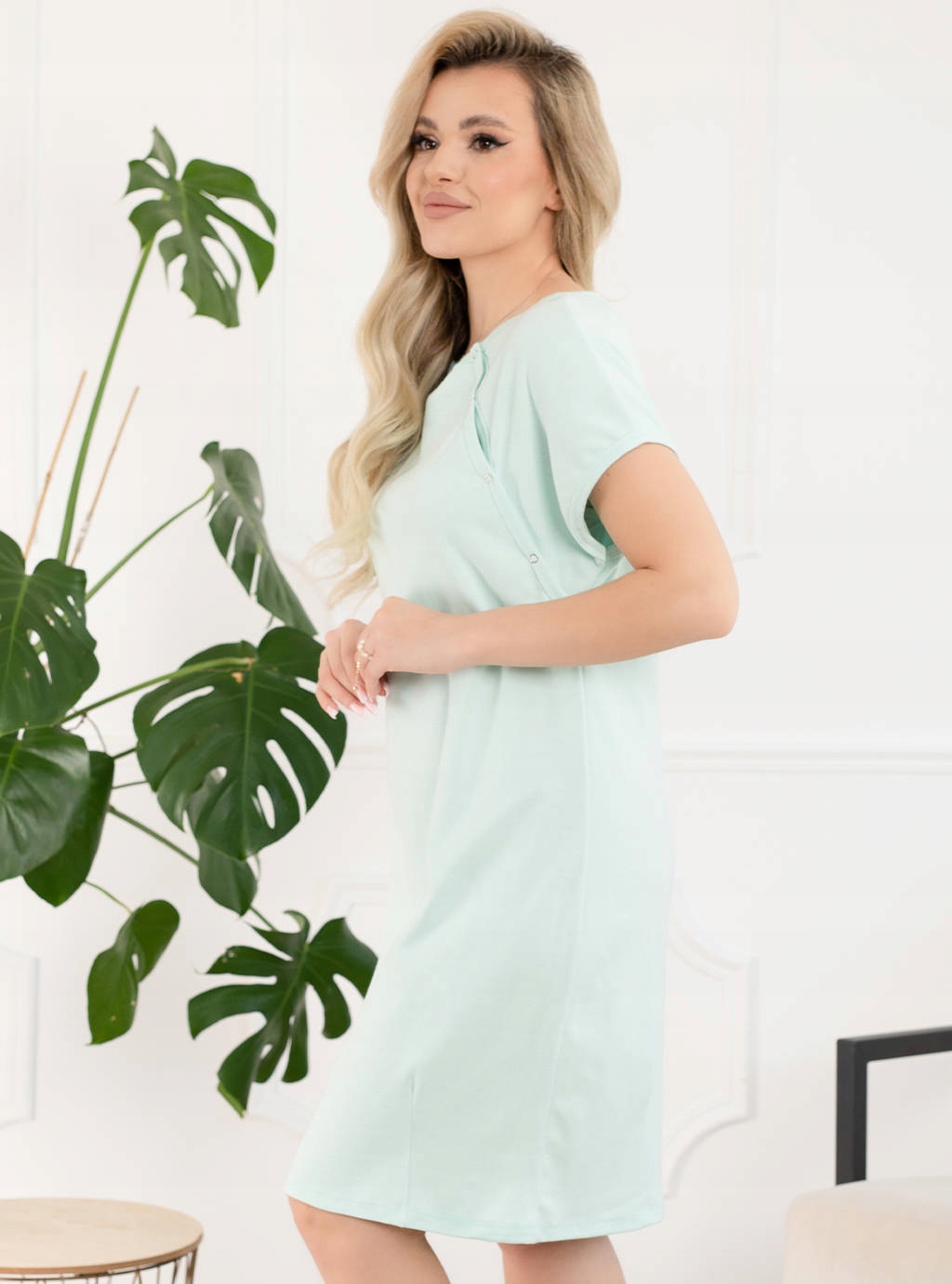 KOSZULA NOCNA CIĄŻOWA DO KARMIENIA NA NAPY M Materiał dominujący bawełna