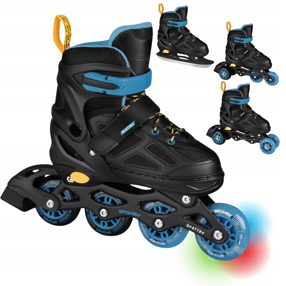 Brusle 2v1 4v1 Brusle 2v1 s regulací Kolečkové Brusle Dětské Led kolečko Spokey