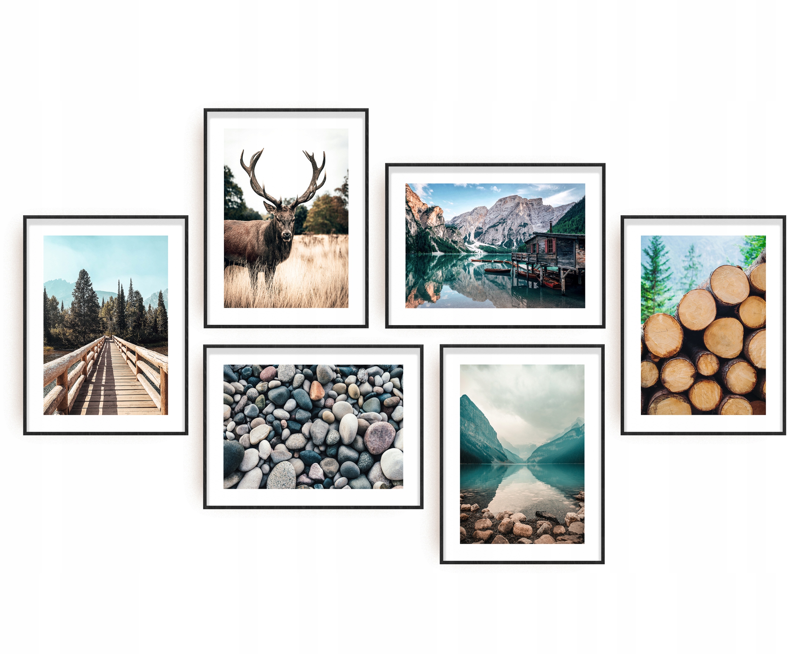 

Duży Zestaw Plakatów 6 szt Góry jeleń A3 30x40