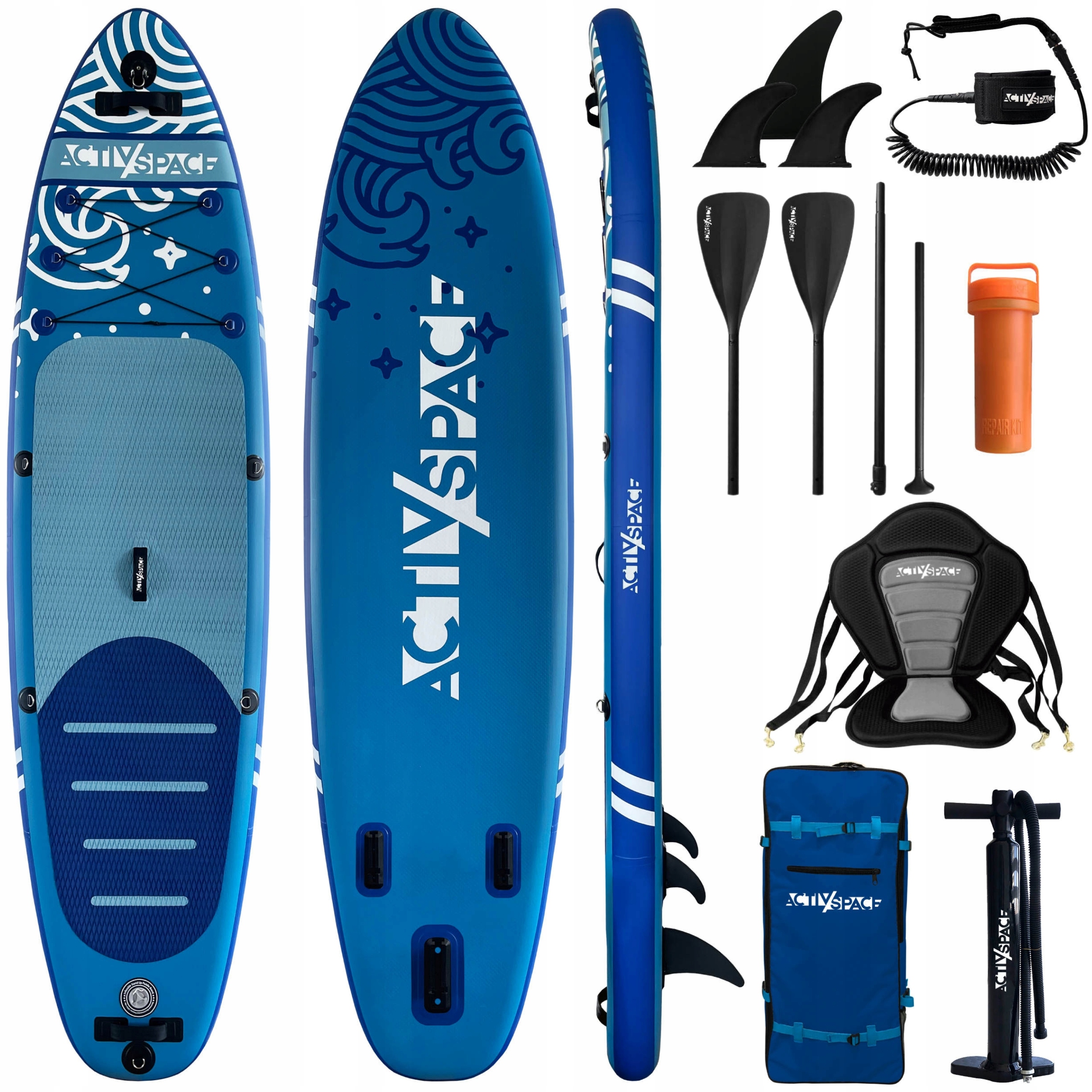 Deski SUP ACTIV/SPACE Deska SUP pompowana paddle board 320cm + akcesoria