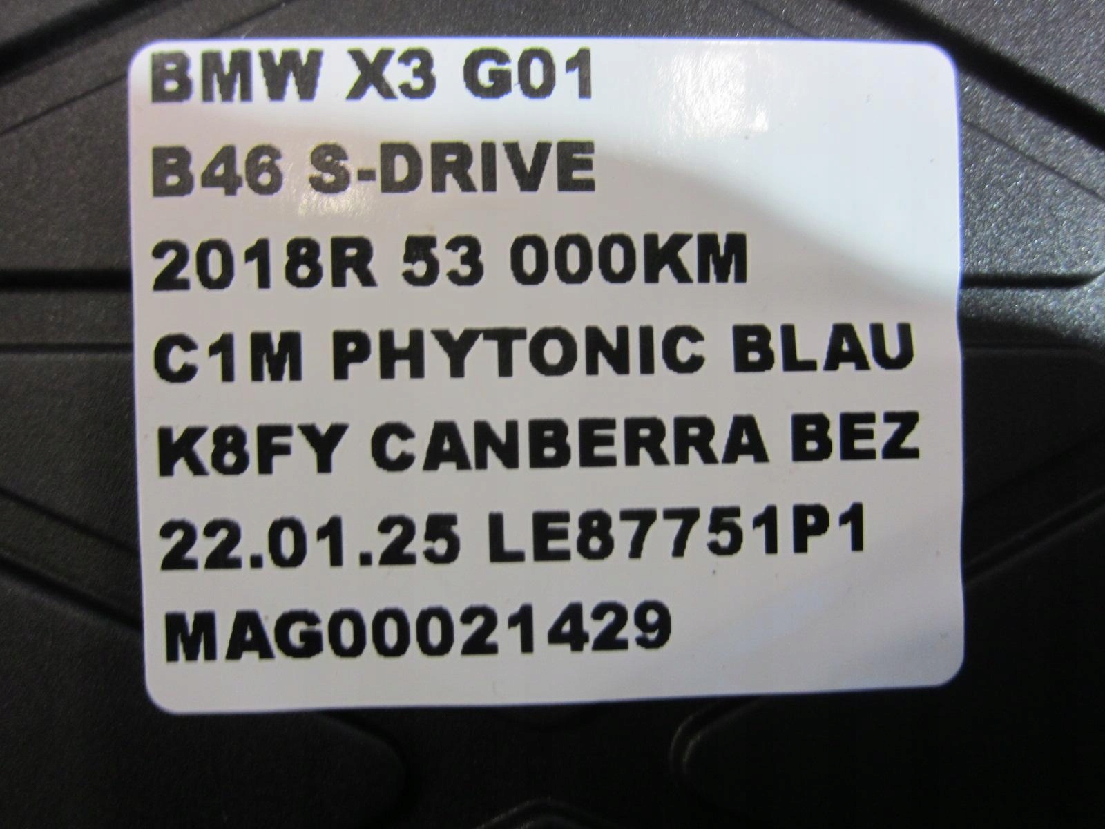 BMW X3 G01 G30 computer module control unit BDC 8715809 8725624 61359436420