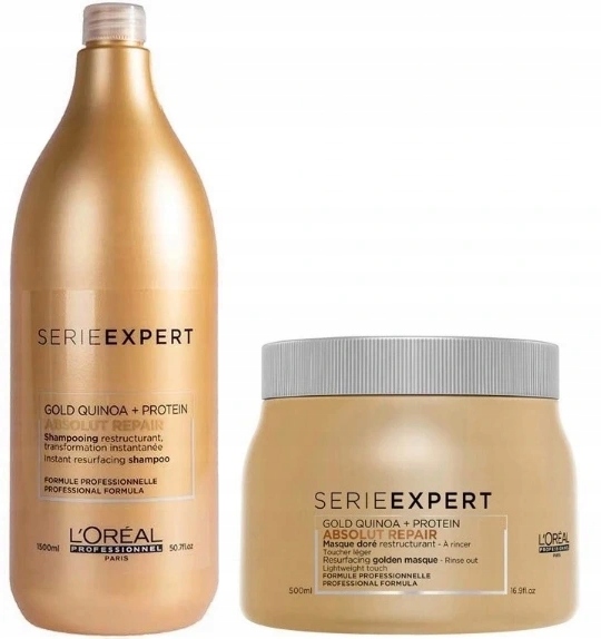 Loreal Absolut Repair Gold Szampon Maska cienkie