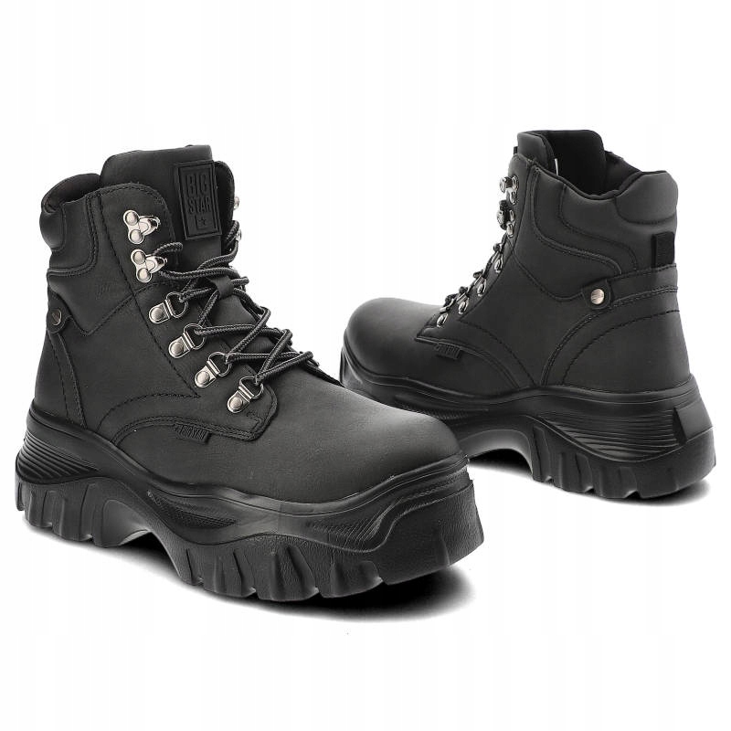 Czarne Botki Big Star Modne Buty Damskie Kod producenta BS KK274368