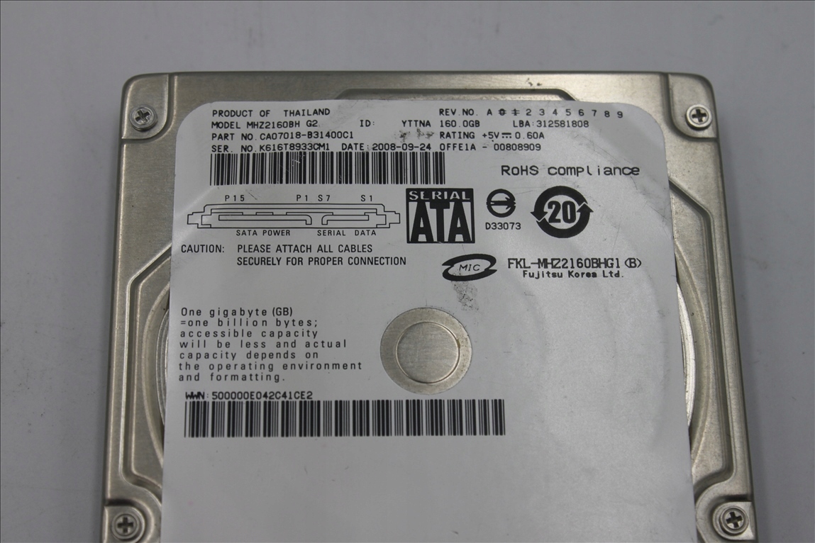 FUJITSU MHZ2160BH G2 | CA07018-B31400C1 Producent Fujitsu