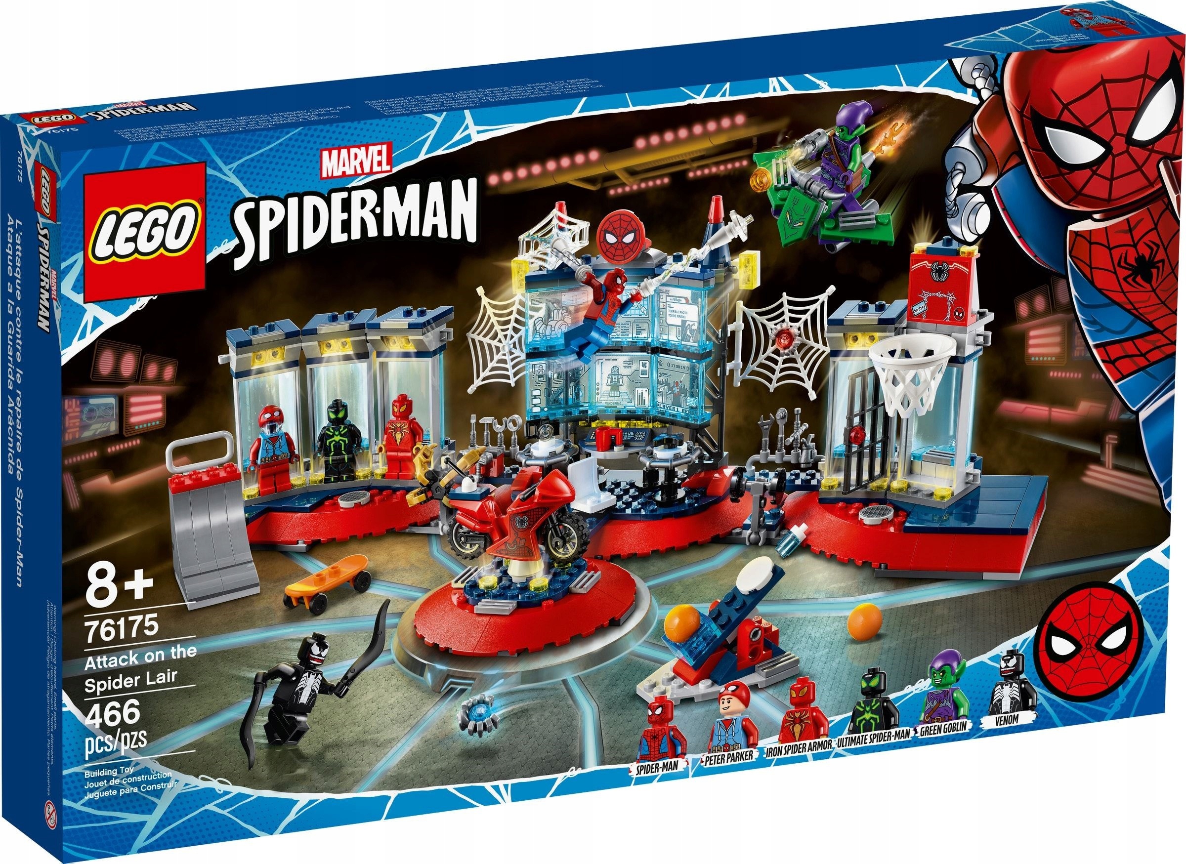 Lego Spiderman 76175 Kryjówka Spider Venom Goblin