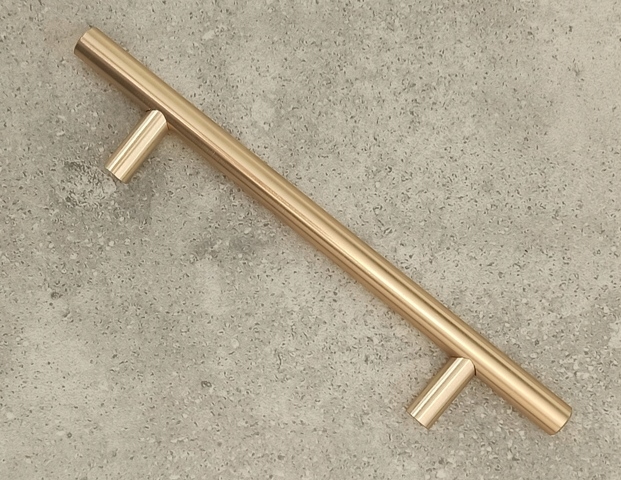 UCHWYT MEBLOWY RELING 128MM ZŁOTO MAT SATIN GOLD Długość 20 cm