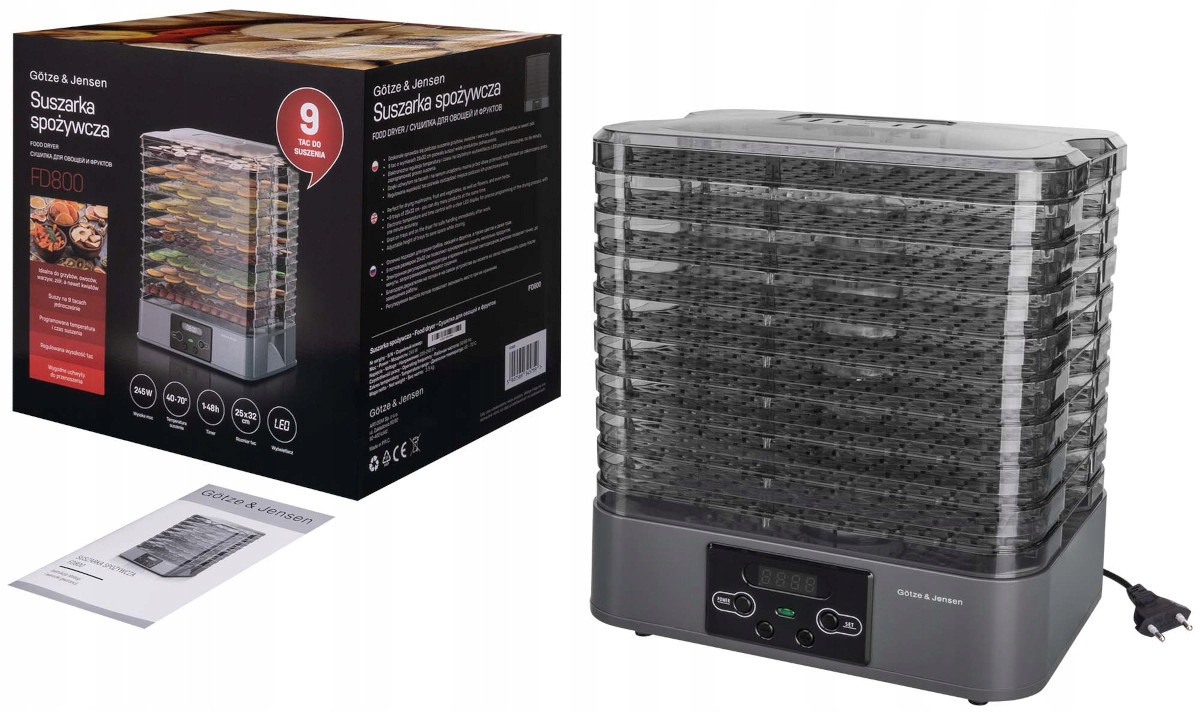 Suszarka do grzybów GÖTZE & JENSEN FD800 Model FD800
