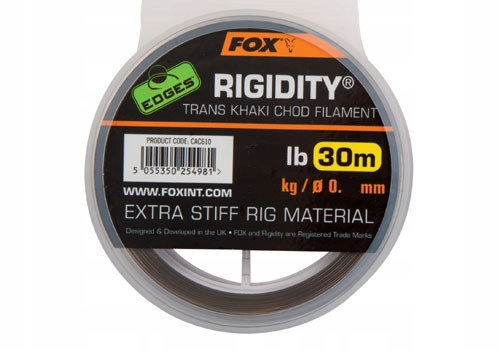 Fox Rigidity Chod Filament Trans Khaki 0.57mm 30lb