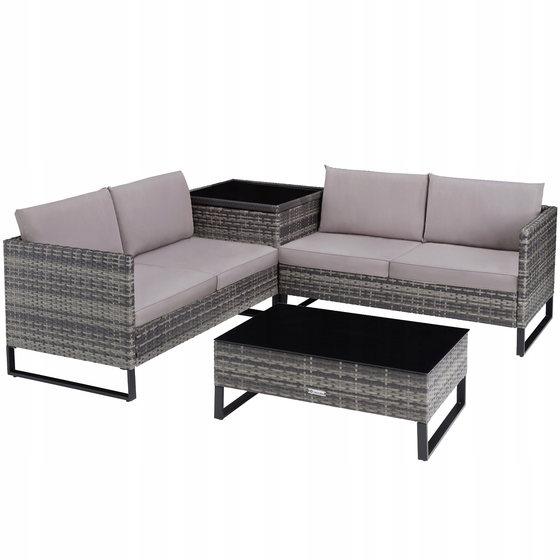 

Meble ogrodowe technorattan Ostuni szary 404301