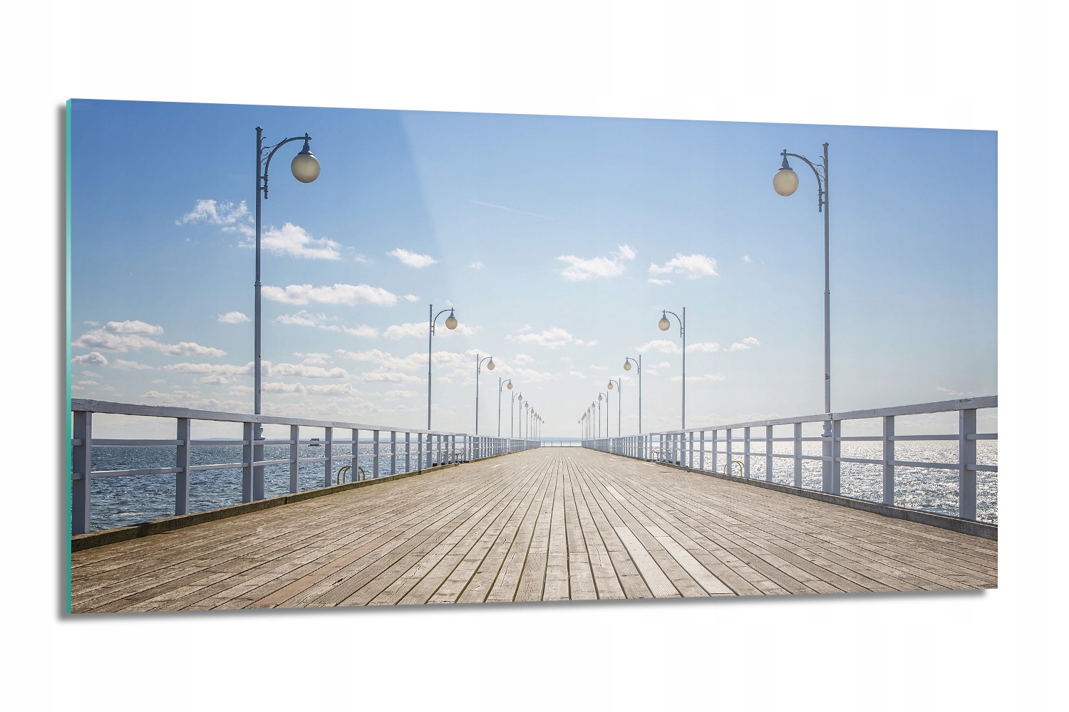 kuchynský panel s fotografiou Mólo more mraky 100x50