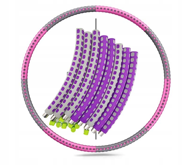 HULA HOOP Ø88cm SKŁADANE MOCNE FITNESS ODCHUDZANIE