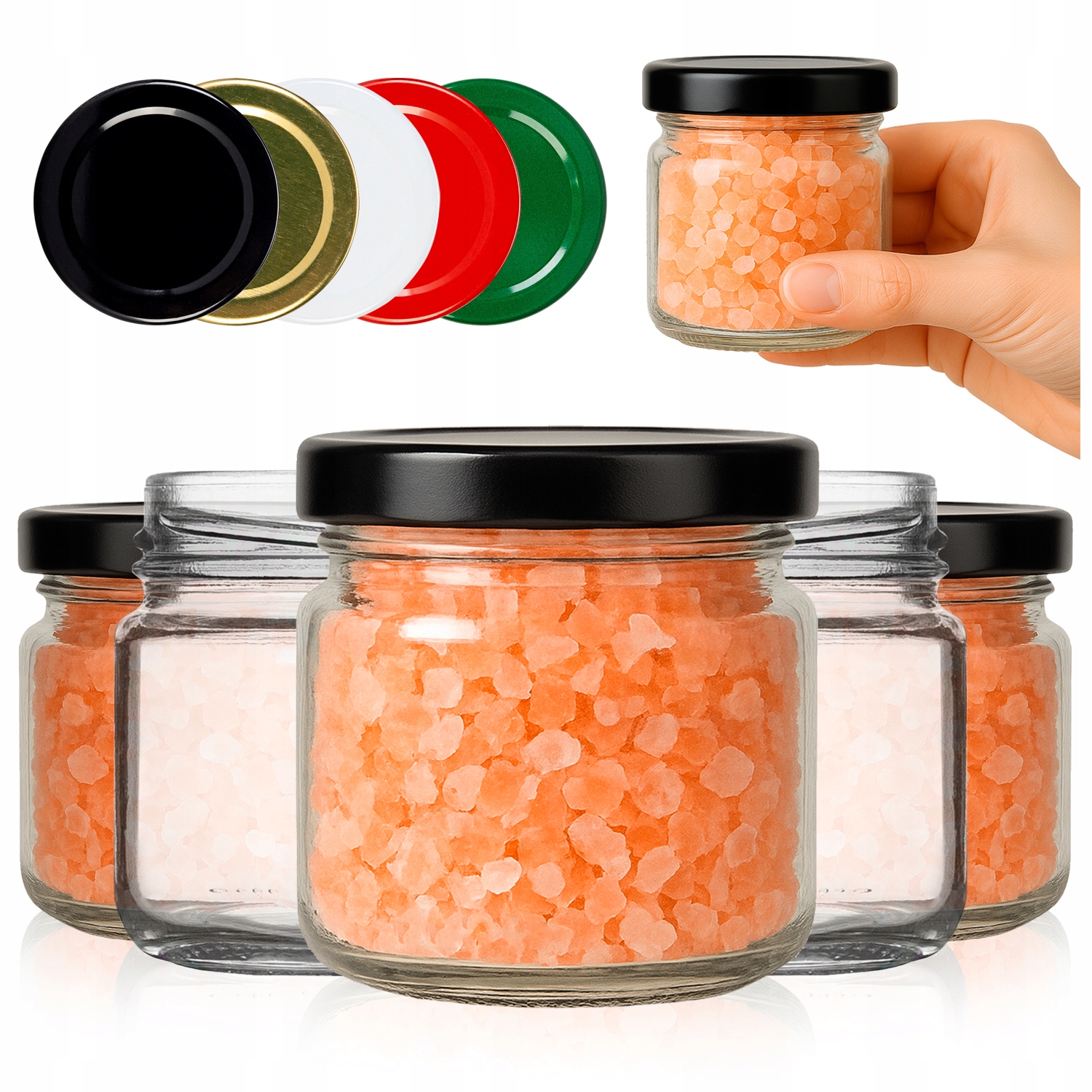 50 x Sklenice Na Koření Zavařeniny Džemy Med Džemy Sada Zavařovací Sklenice 100 ML