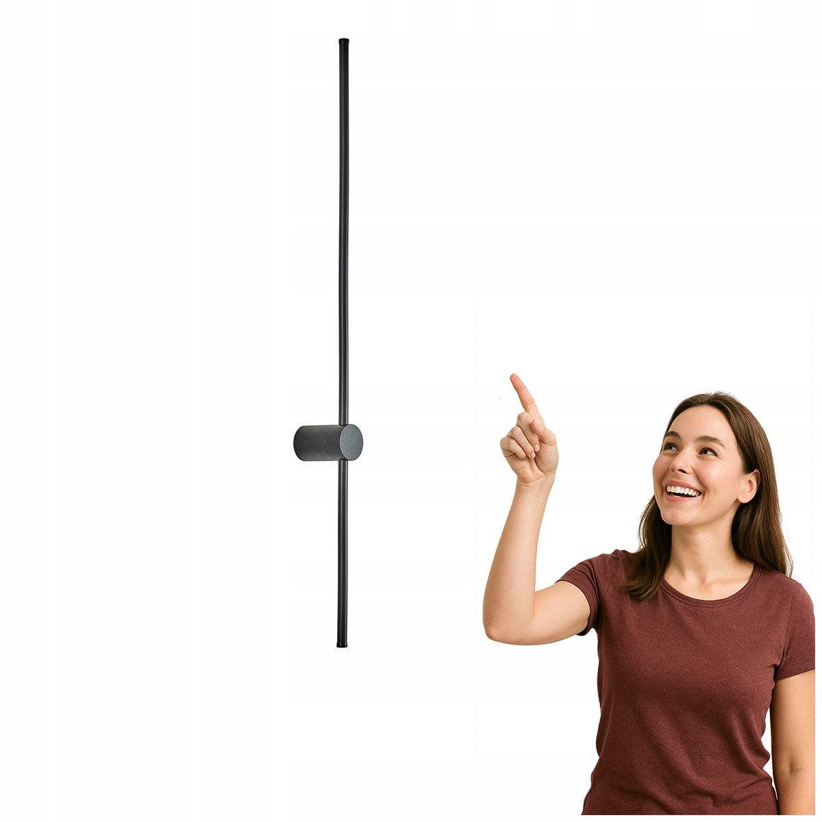 Led nástenná lampa Vinto 10W čierna, moderná Italux