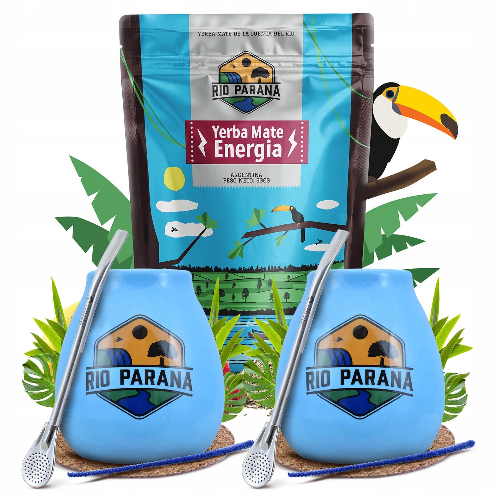 Zestaw Startowy Yerba Mate Rio Parana Energia tykwa bombilla 500g