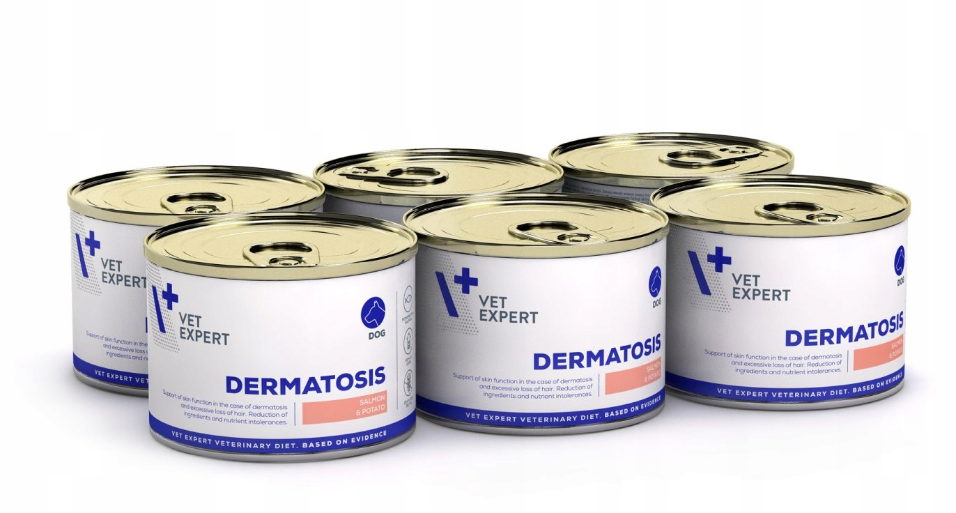 Levně Vet Expert VD Dermatosis Dog Losos a brambory 6x200g
