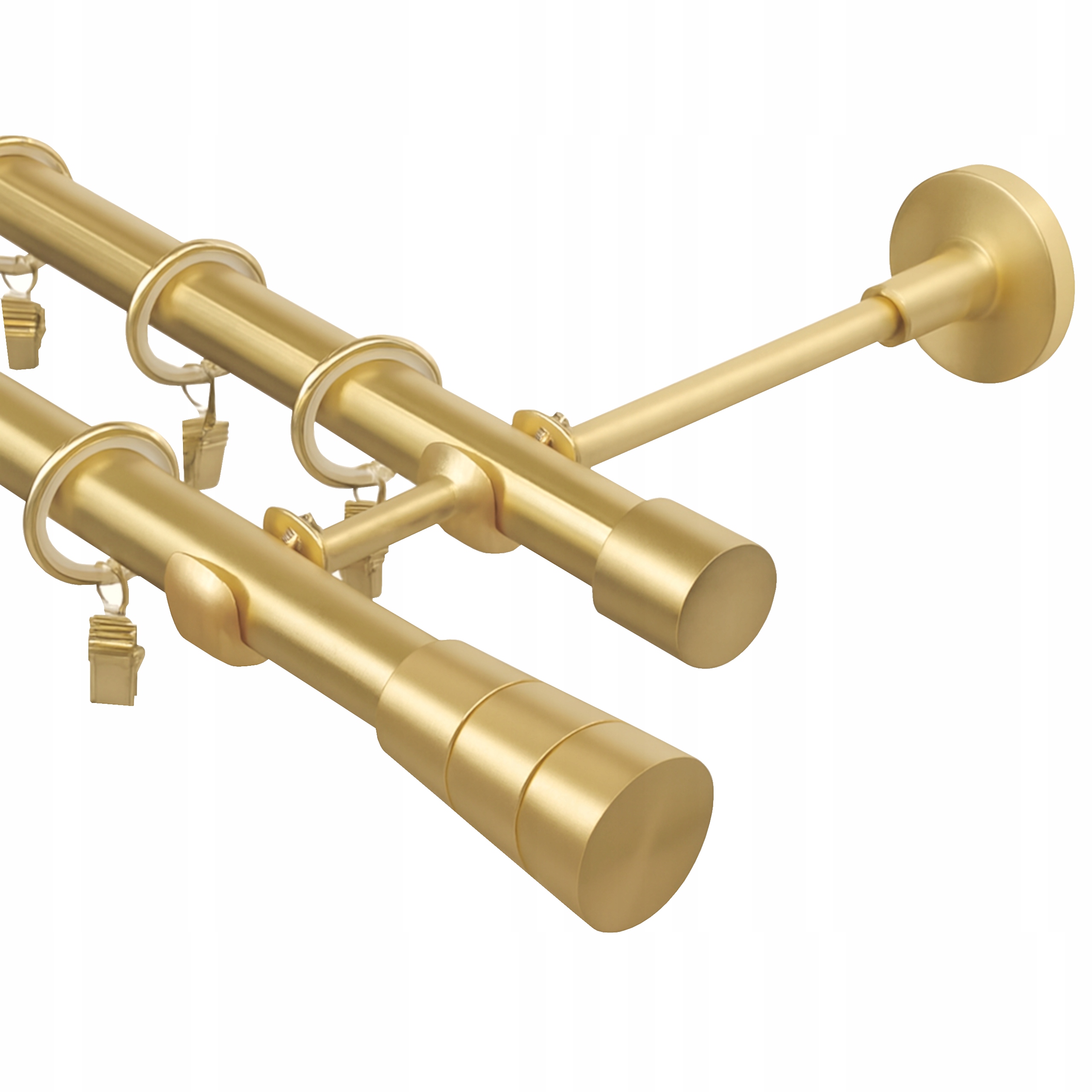 Garnýž Kovový Dvojitý 19mm MIX Koncovek Mosaz Mat 320cm galvanizovaný