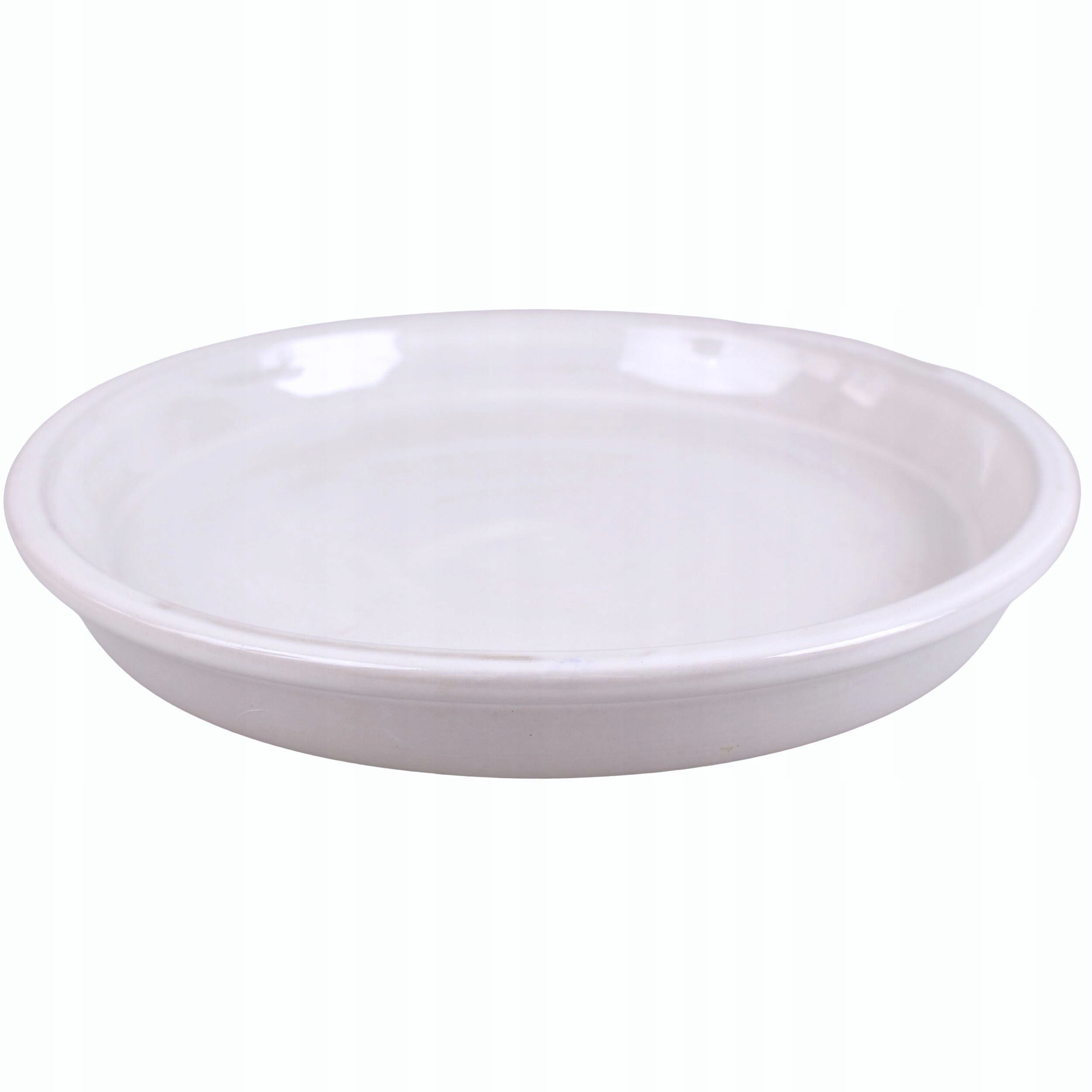 Podstawka Pod Donicę Do Doniczki Ceramiczna Szkliwiona Biała Ø43cm (34cm)