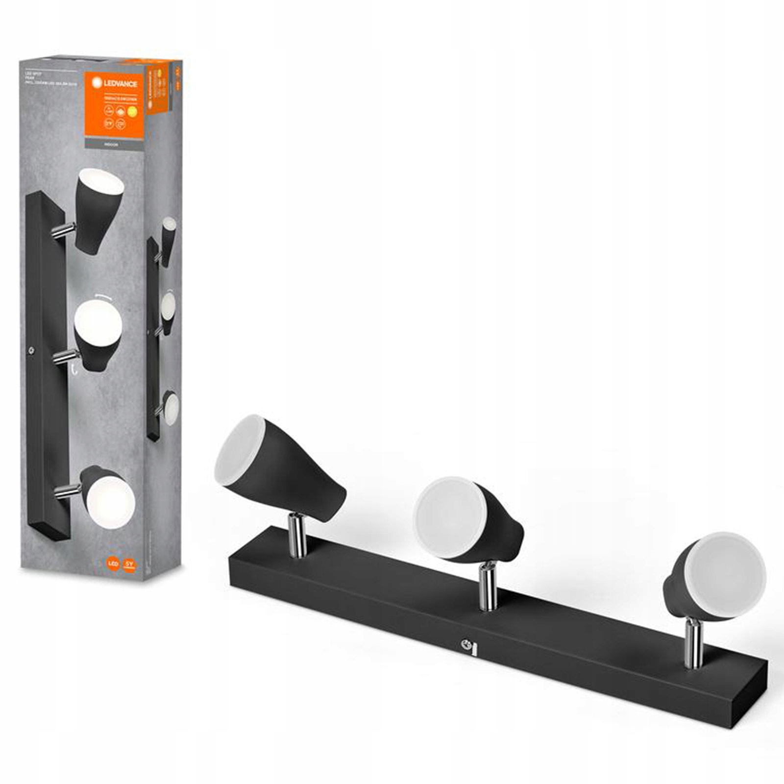 stropní svítidlo Led Reflektor nastavitelný bodový 12.9W 3000K Černý Spot