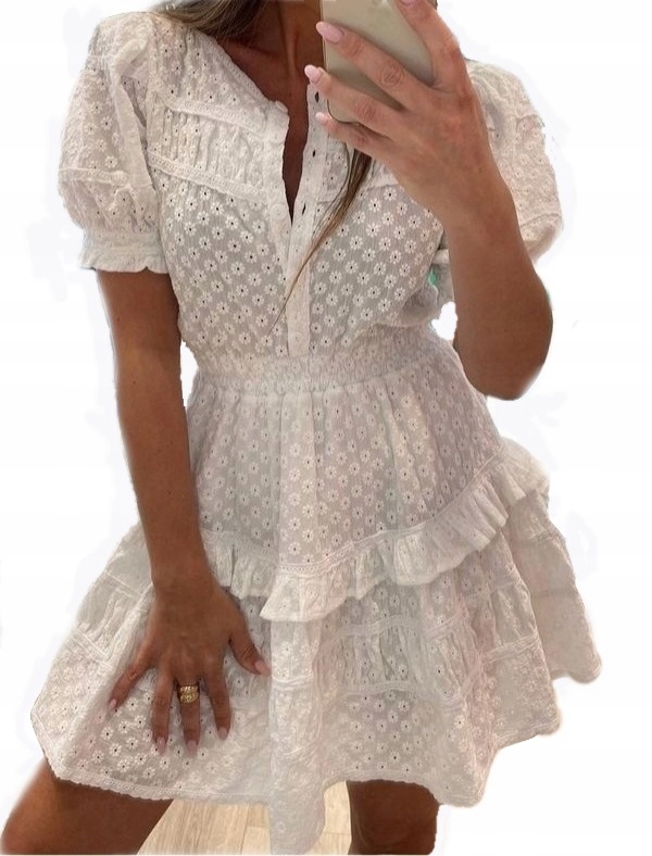 šaty s mini krajkou By O La La 40 L