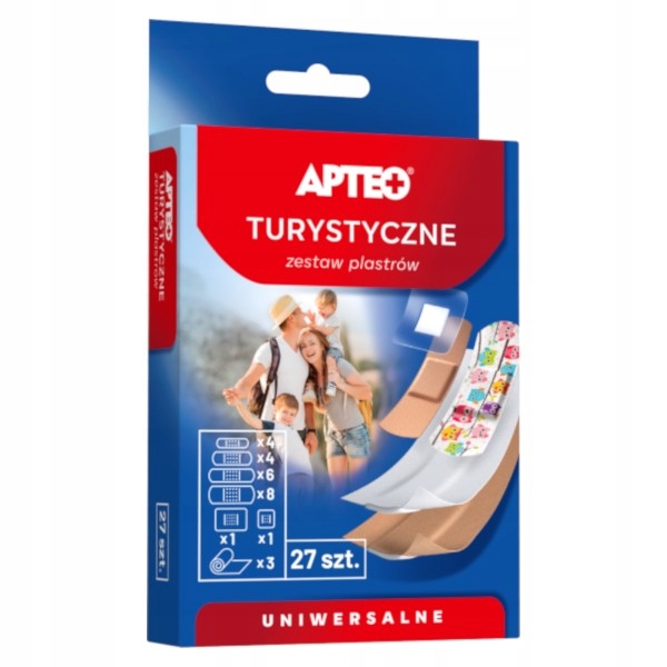 

Plastry, zestaw turystyczny Apteo Care, 27 sztuk