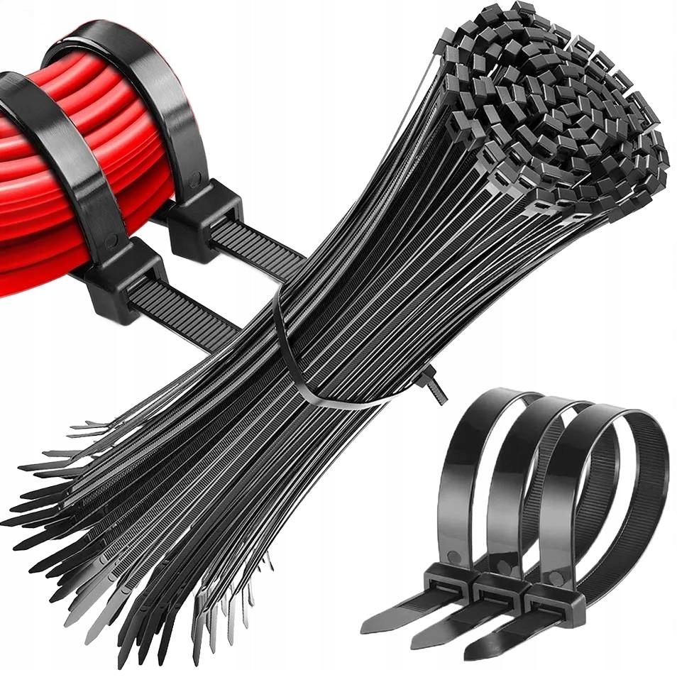 Opaski Zaciskowe Mocne Trytki Kablowe 4.8 x 300 mm 100 szt