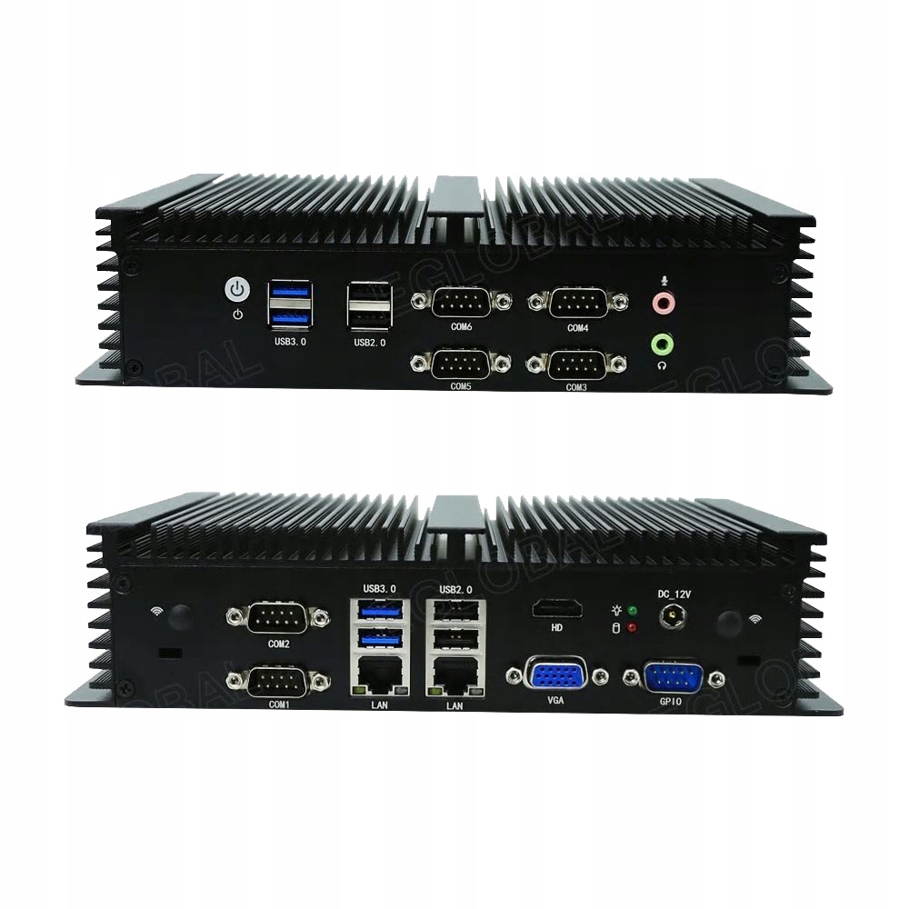Komputer przemysłowy Fanless COM GPIO LAN VGA
