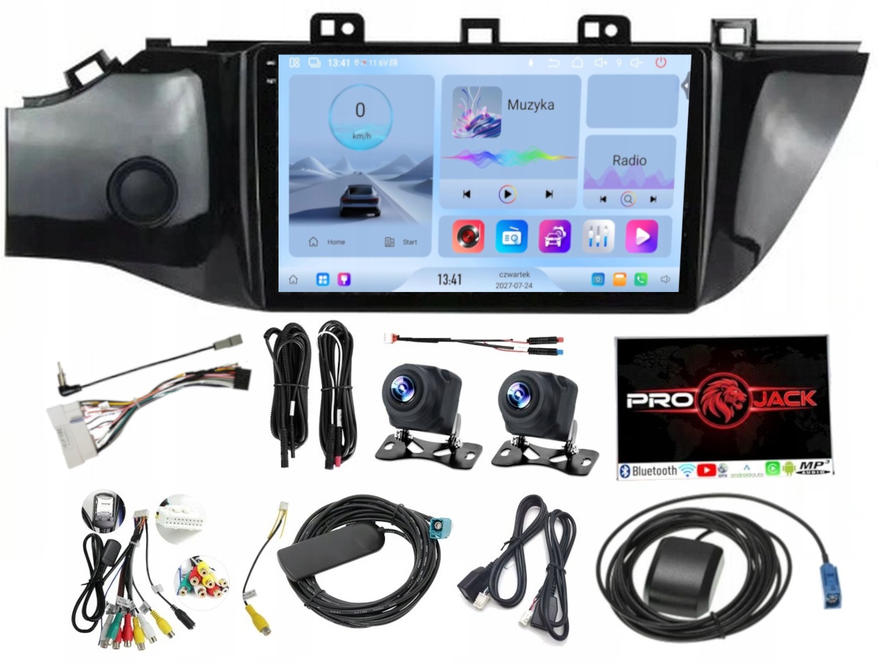 Rádio Navigácia Carplay Gps Android Bt Kia Rio 2011-2019 4GB 64GB Sim