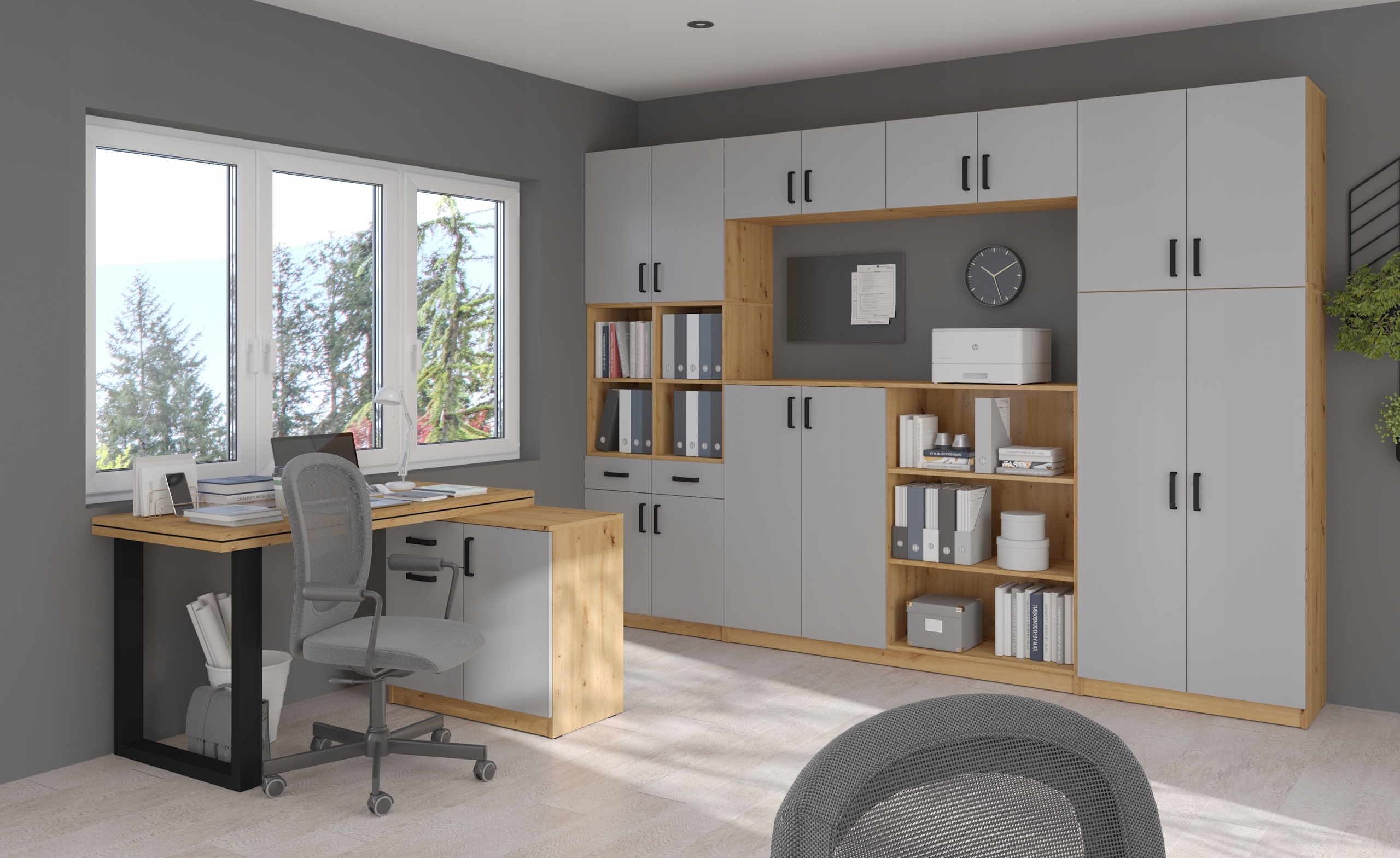 Regał wysoki otwarty 40x190cm meble biurowe OFFICE Szerokość mebla 39.9 cm