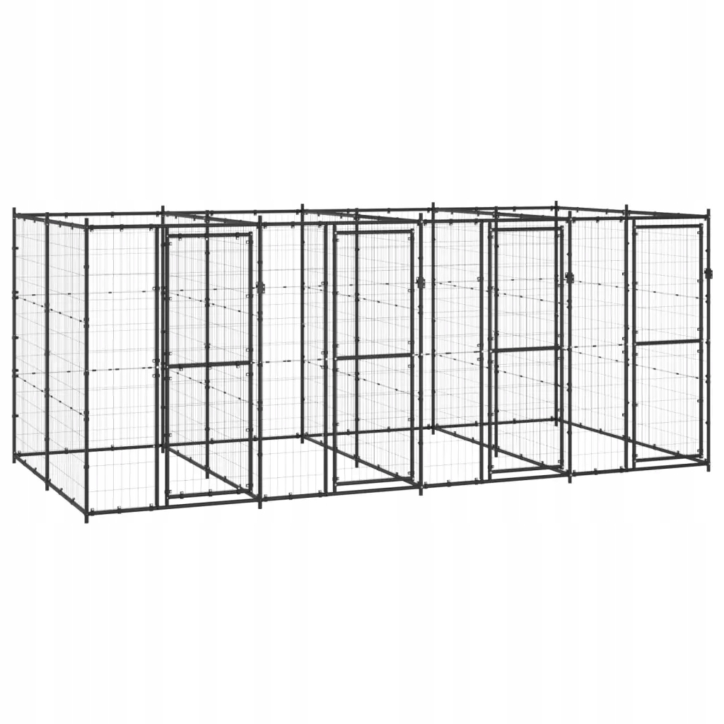 Levně Kotec venkovní pro psa, ocelová, 9,68 m²