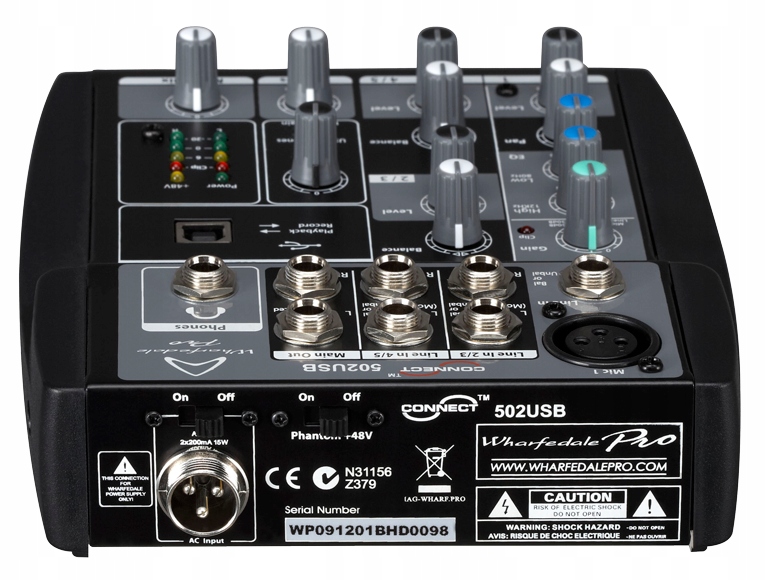 WHARFEDALE CONNECT 502 USB Mikser 5k, EQ, USB