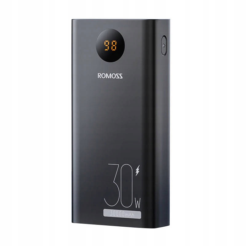 ROMOSS MOCNY POWERBANK DO TELEFONU 30000MAH 2X USB-A USB-C QC PD 30W KABEL Stan opakowania oryginalne