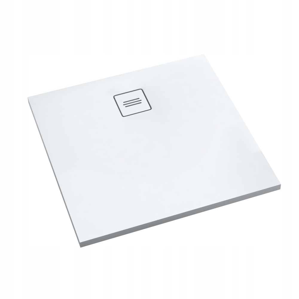 Brodzik kompozytowy 80x80 Protos Smooth White gładki Schedline