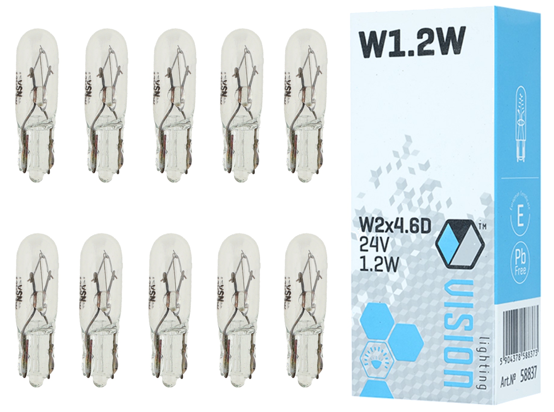 Żarówka W1.2W T5 24V 1.2W W2x4.6D Vision Tir Ciężarówka