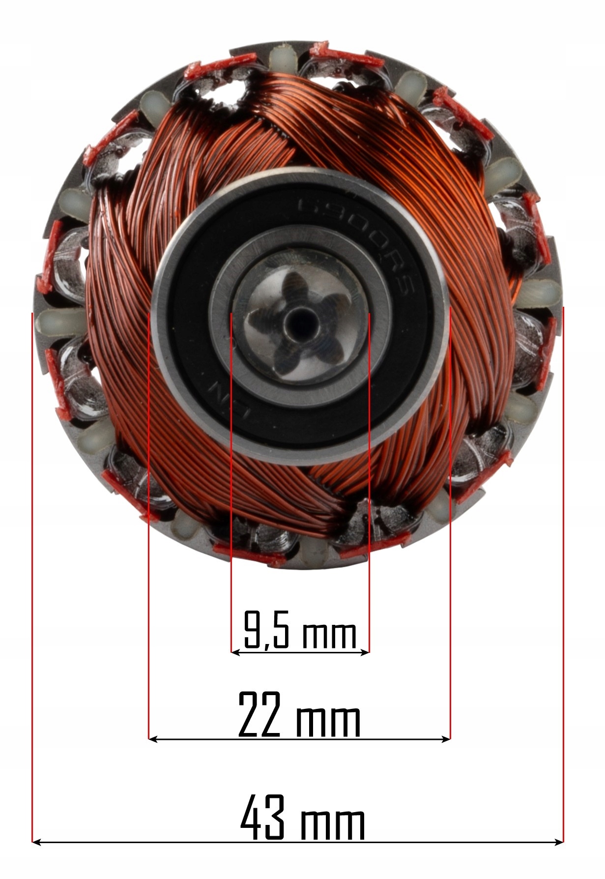 WIRNIK DO AERATORA POWERMAT WERTYKULATORA PM-AEW-2400M 2x ŁOŻYSKO 195mm Marka Powermat